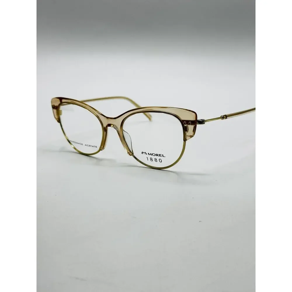 Morel 1880 Eyeglasses Frame Valere 60098M-PD12 Crystal Pink Cat Eye 52-19-145